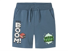 Name It shorts blue mirage with Minecraft print  